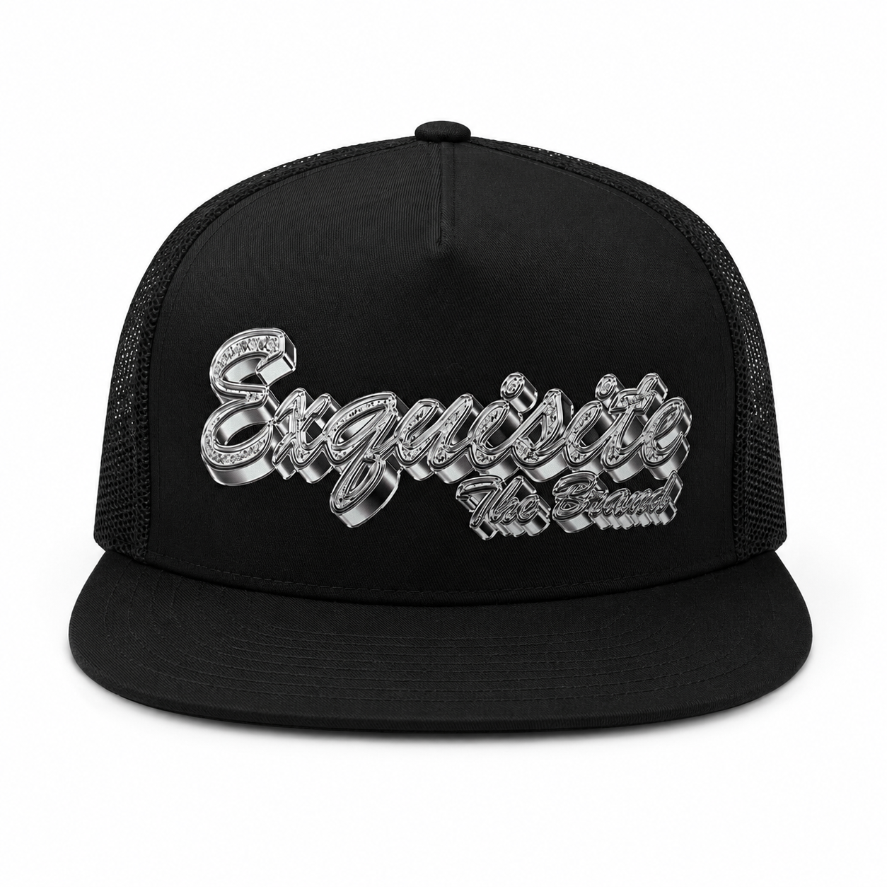 Exquisite Metallic 3D Script Flat Brim Snapback Hats