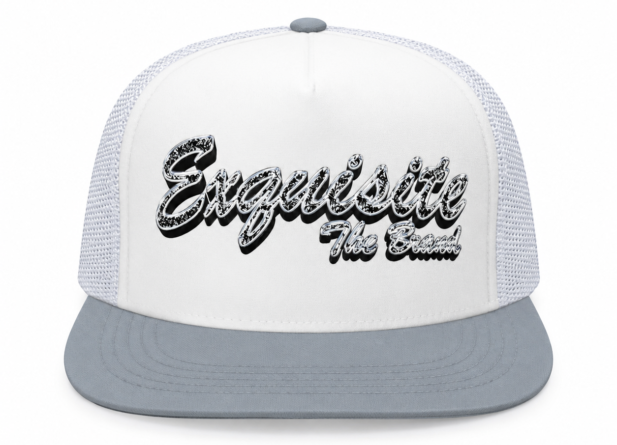 Exquisite Metallic 3D Script Flat Brim Snapback Hats