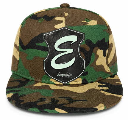 Exquisite The Brand Kids Shield Emblem Woodland Camo Snapback